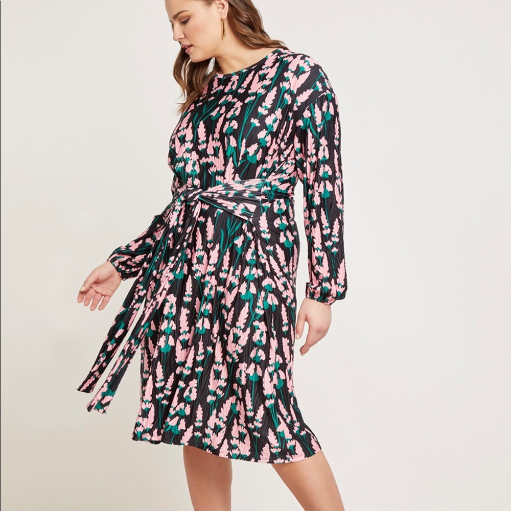 Eloquii Tie Front Easy Dress